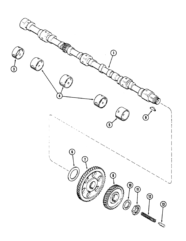 Схема запчастей Case 40 - (018) - CAMSHAFT, 504BDT ENGINE (10) - ENGINE