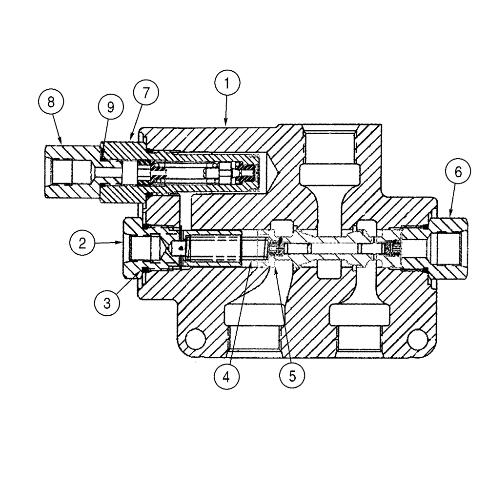 Схема запчастей Case 521D - (05-08) - PRIORITY VALVE - STEERING, AUXILIARY (05) - STEERING