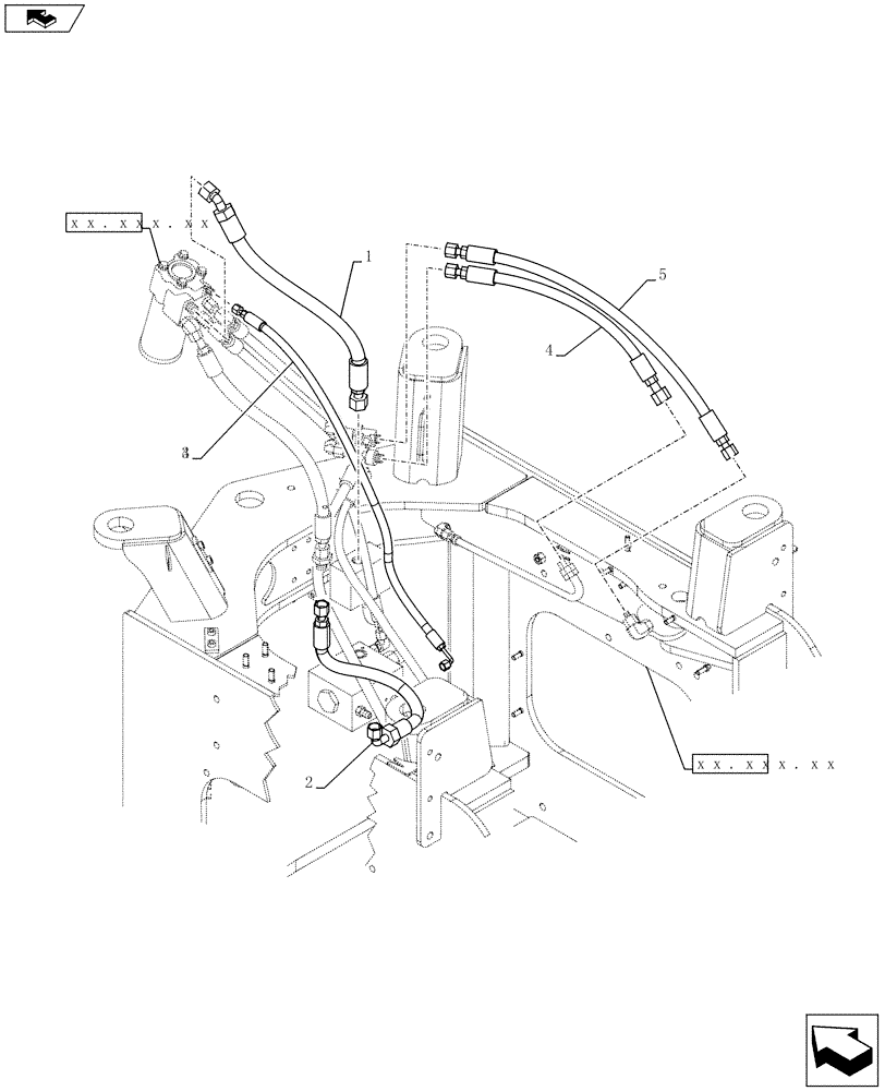 Схема запчастей Case 721F - (41.200.07) - NO JOYSTICK STANDARD STEERING (41) - STEERING