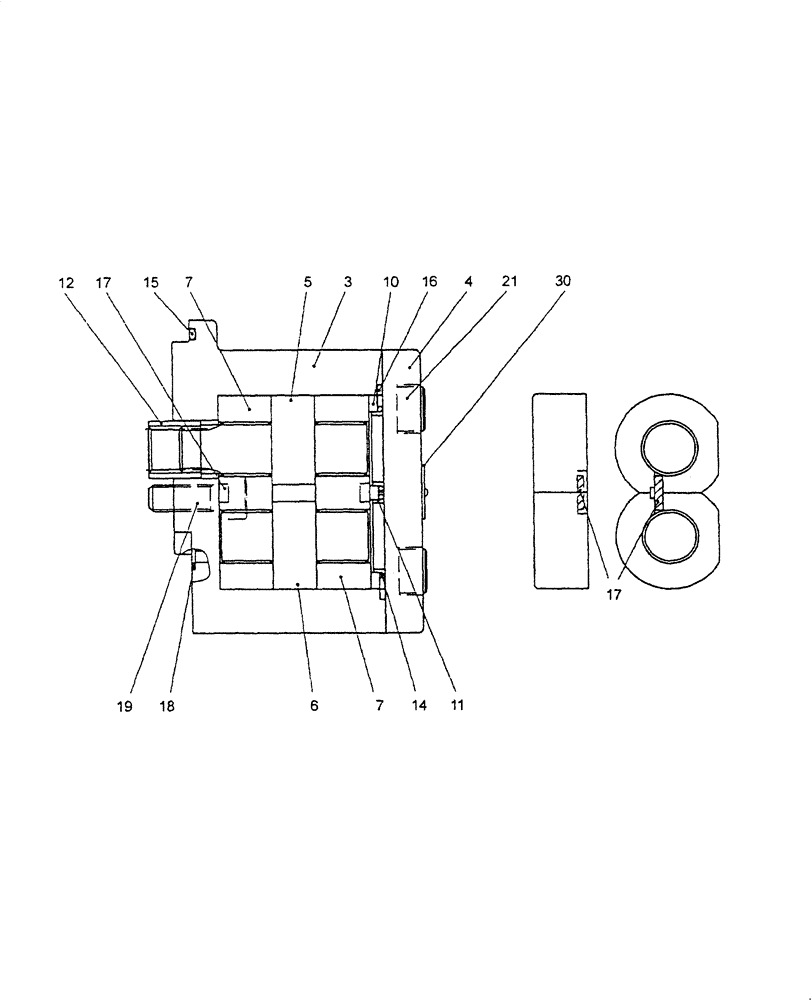 Схема запчастей Case CX27B - (HC408-01[1]) - HYDRAULIC PUMP - COMPONENTS (35) - HYDRAULIC SYSTEMS