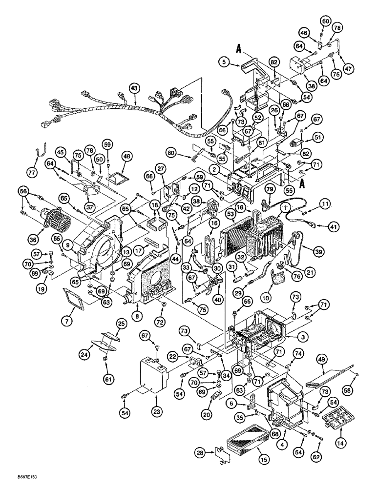 Схема запчастей Case 9060B - (9-073A) - AIR CONDITIONER COMPONENTS (09) - CHASSIS