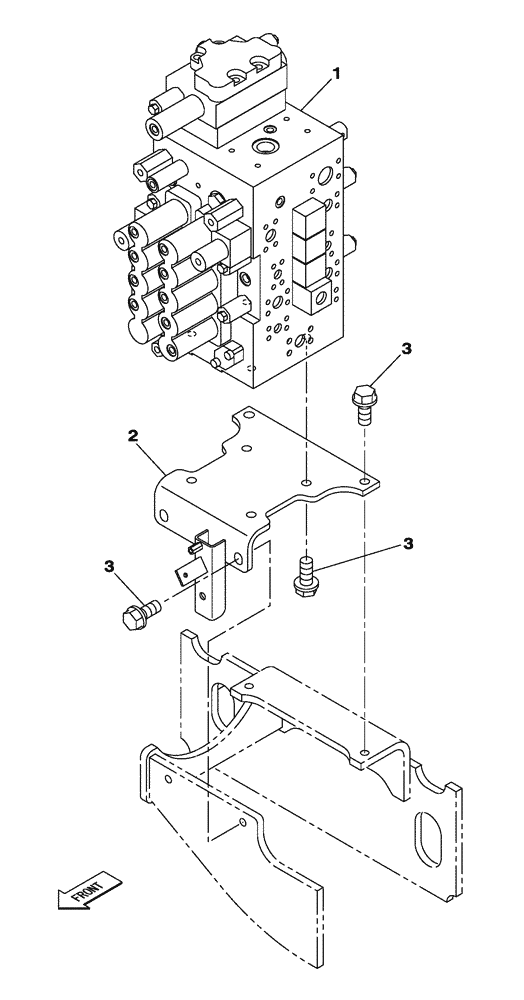 Схема запчастей Case CX250C - (08-053[00A]) - CONTROL VALVE - OPTIONAL - CX250C LR (08) - HYDRAULICS