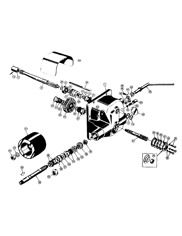 Схема запчастей Case 420B - (124) - POWER TAKE-OFF AND BELT PULLEY (18) - ATTACHMENT ACCESSORIES