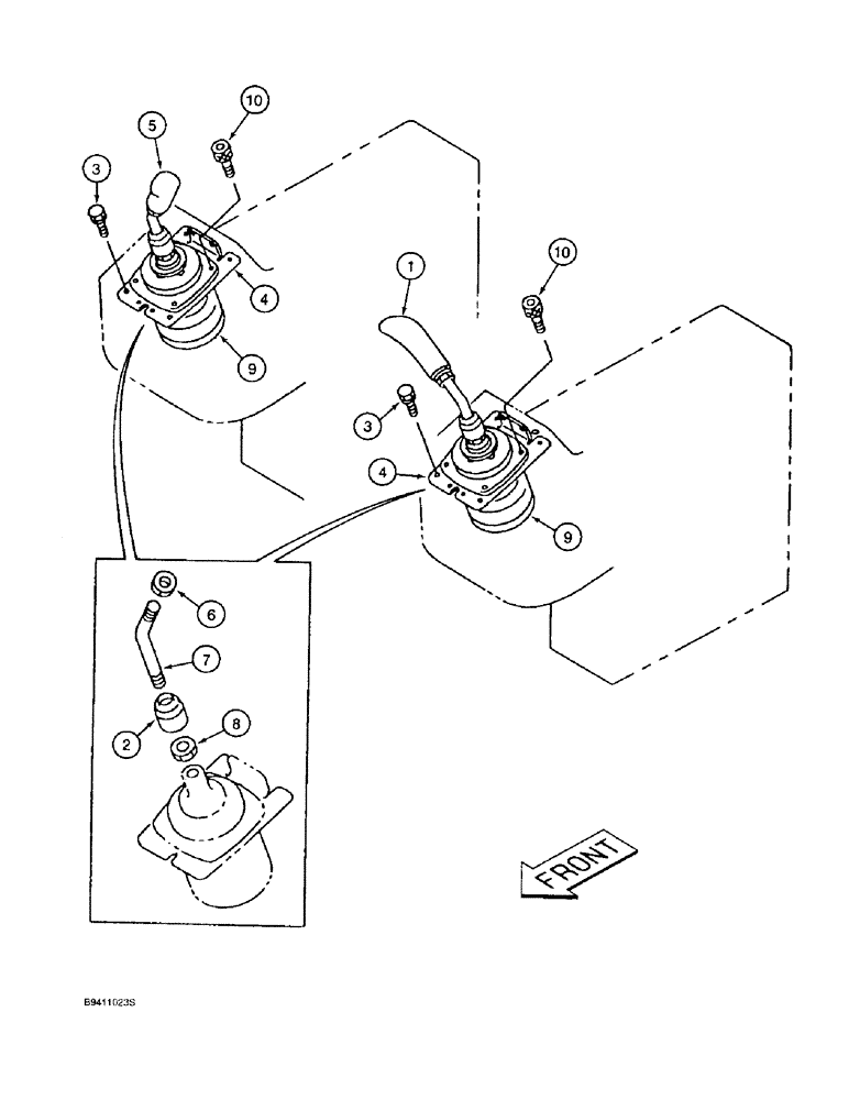 Схема запчастей Case 9030B - (9-032) - REMOTE CONTROL VALVE ASSEMBLIES AND MOUNTING (09) - CHASSIS