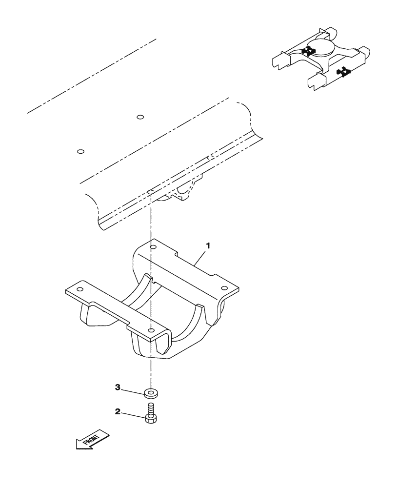 Схема запчастей Case CX300C - (05-010-00[01]) - GUIDE, CHAIN (11) - TRACKS/STEERING