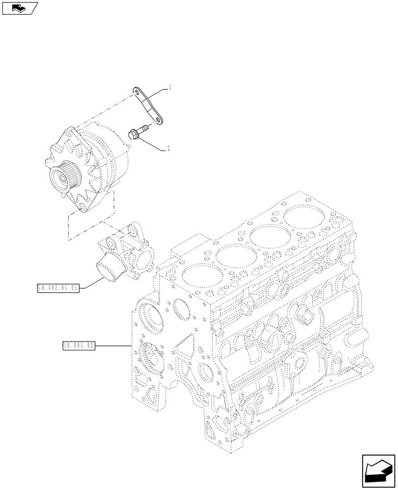 Схема запчастей Case 590SN - (55.301.02) - ALTERNATOR (2856239) (55) - ELECTRICAL SYSTEMS