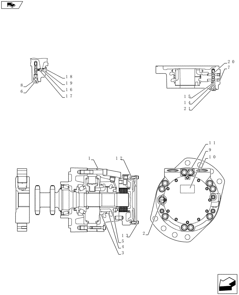 Схема запчастей Case SV250 - (29.353.AD[08]) - MOTOR, REXROTH DRIVE MOTOR 1SPD (SR200-SV300) (29) - HYDROSTATIC DRIVE