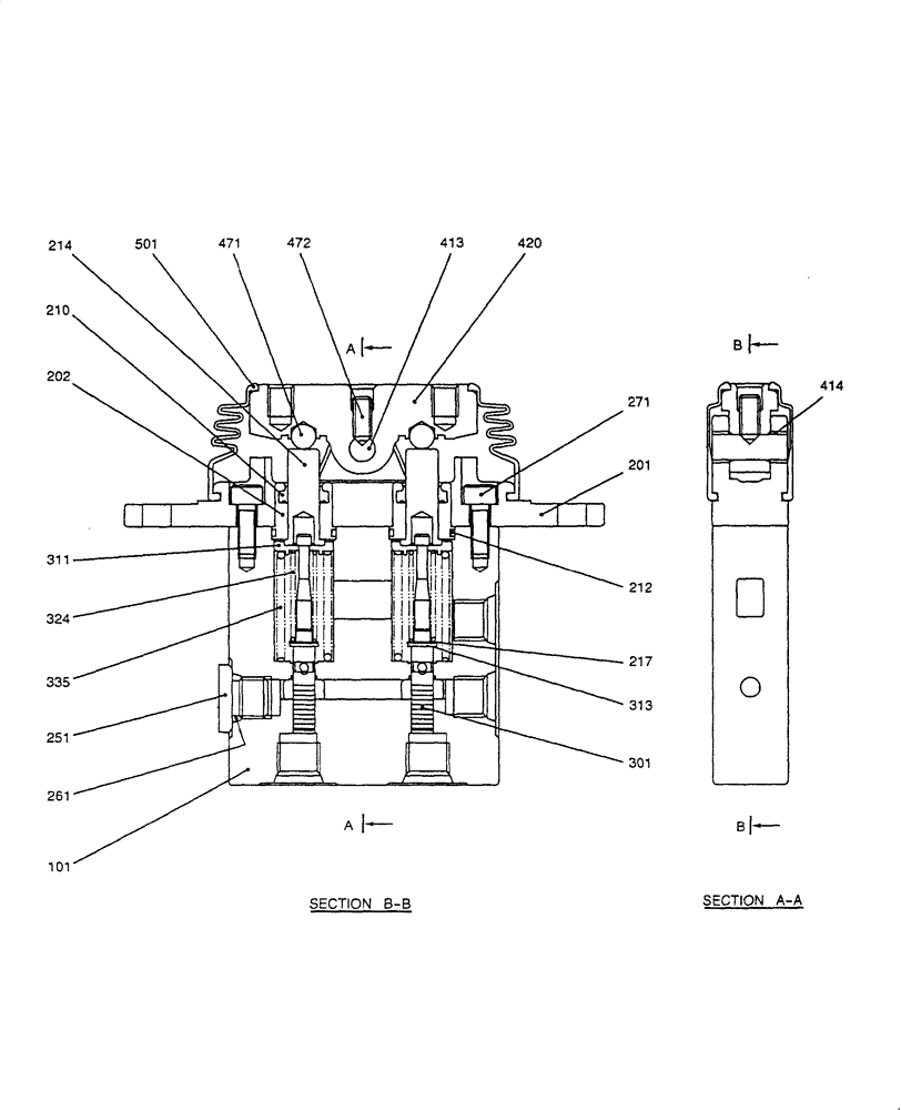 Схема запчастей Case CX27B - (HC820-01[1]) - PILOT VALVE - COMPONENTS (PROPELLING - DOZER) (35) - HYDRAULIC SYSTEMS