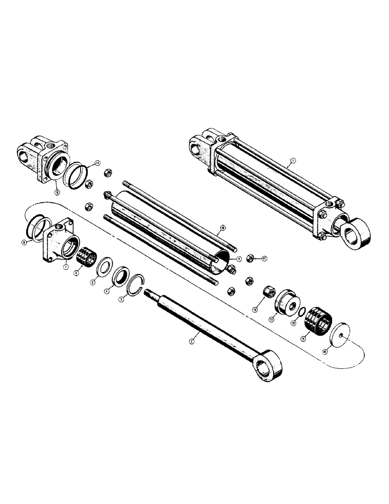 Схема запчастей Case 420 - (132) - 17751 DOZER LIFT HYDRAULIC CYLINDER (07) - HYDRAULIC SYSTEM