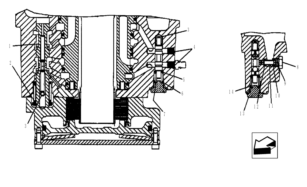 Схема запчастей Case 420 - (06-47) - MOTOR ASSY - TWO SPEED (06) - POWER TRAIN