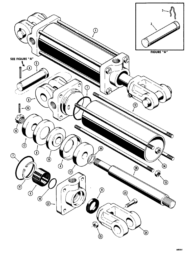 Схема запчастей Case 530 - (68) - D34439 LOG CLAMP CYLINDER (35) - HYDRAULIC SYSTEMS