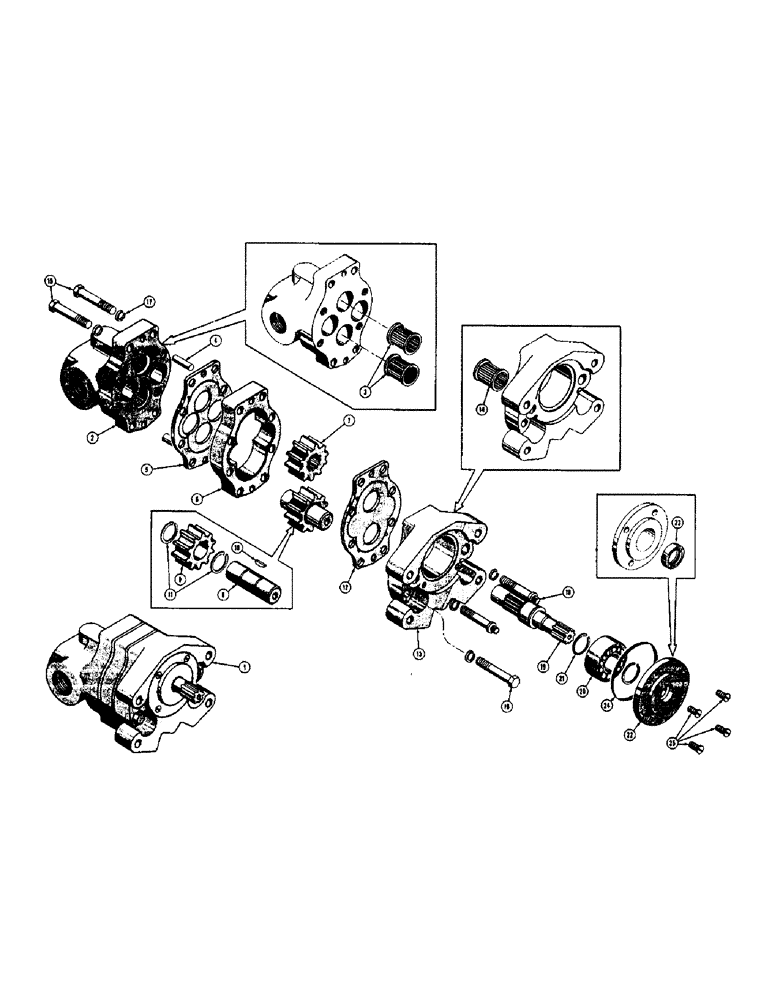 Схема запчастей Case M420 - (34) - D24038 HYDRAULIC PUMP, 17 G.P.M. 