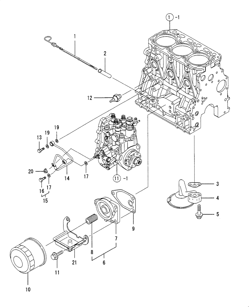 Схема запчастей Case CX31B - (ENGINE-09[1]) - ENGINE OIL (10) - ENGINE