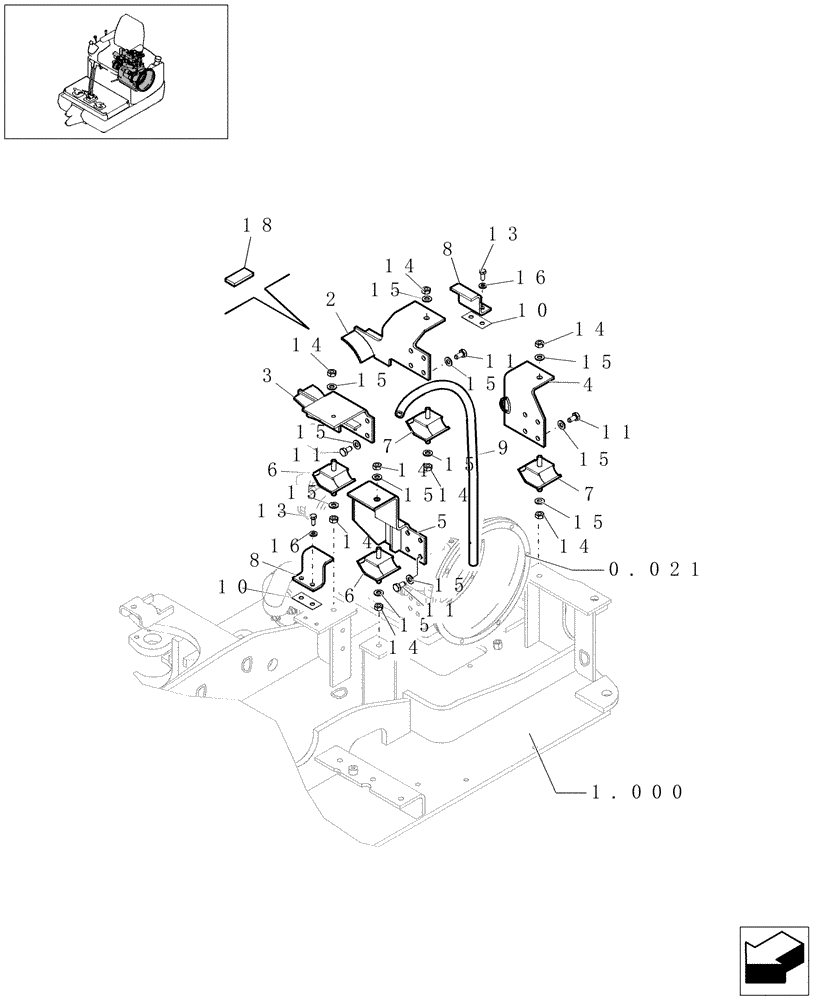 Схема запчастей Case CX16B - (0.000[01]) - ENGINE INSTALLATIONS (10) - ENGINE