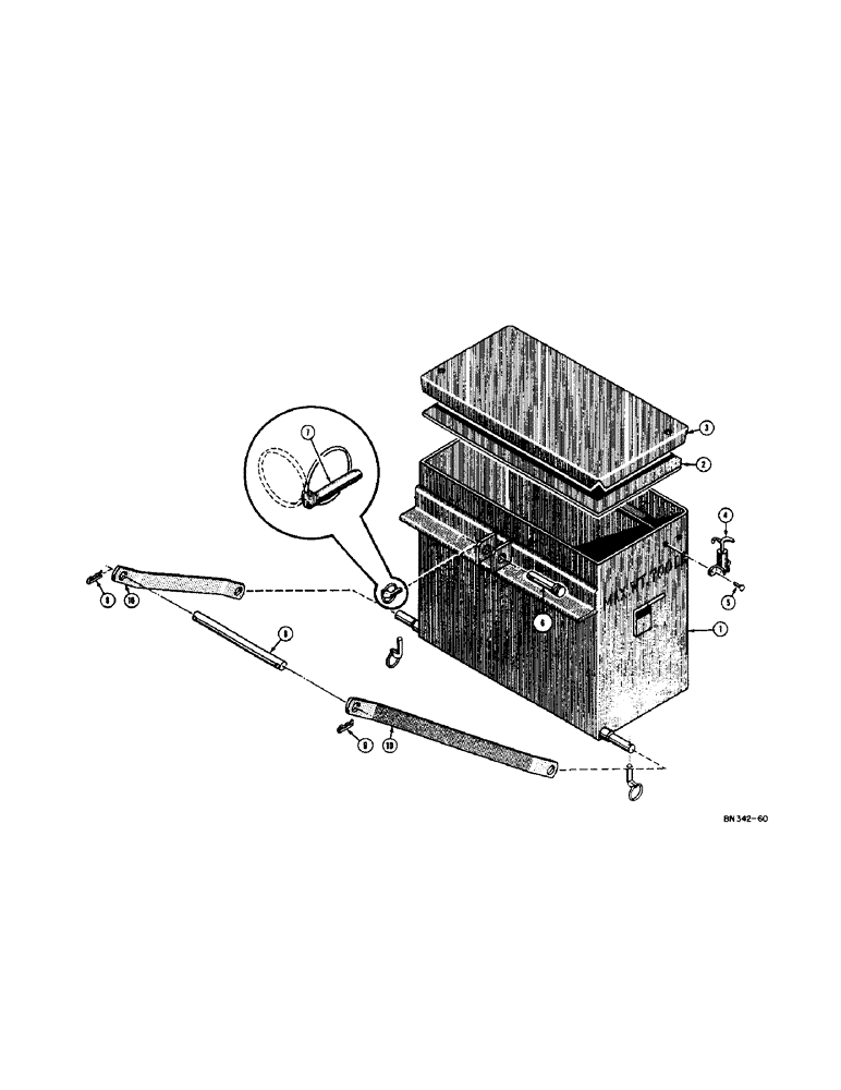 Схема запчастей Case 42 - (14) - 700 POUND REAR WEIGHT BOX, WITH EAGLE HITCH 