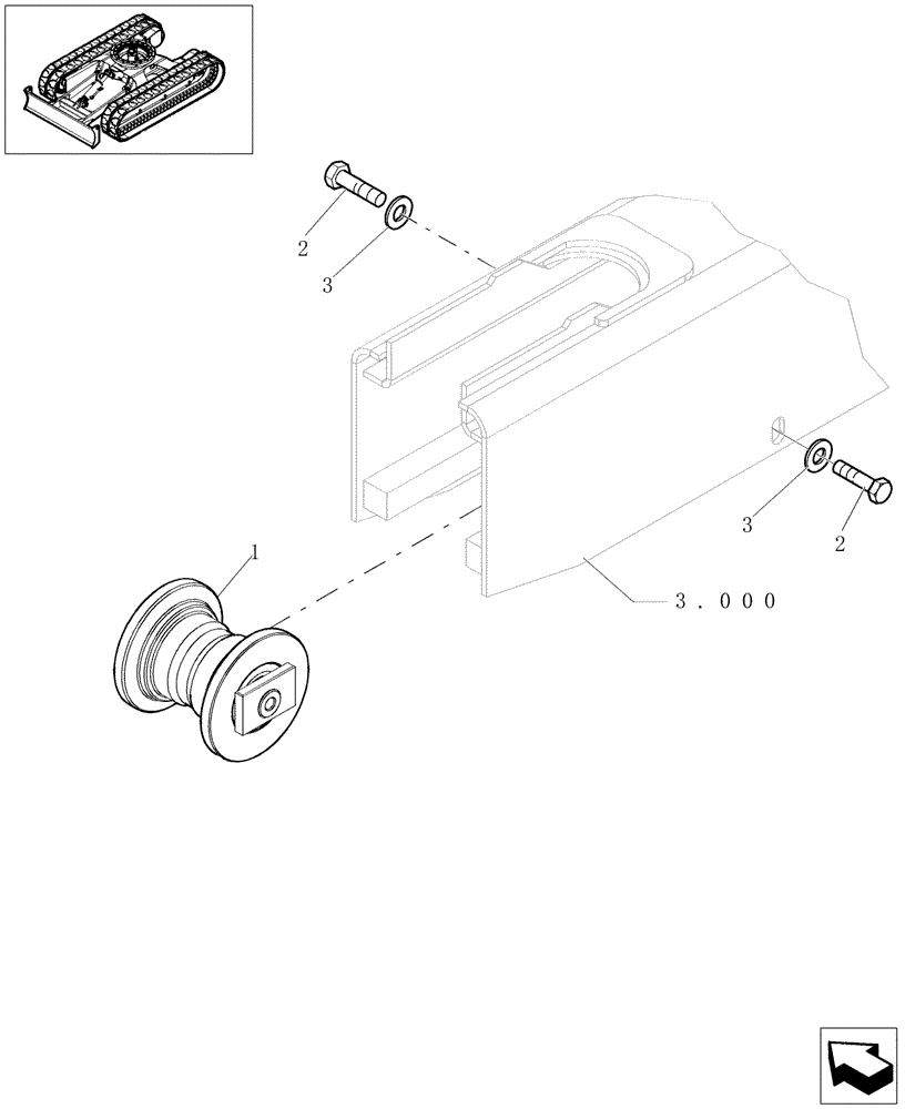 Схема запчастей Case CX16B - (3.040[01]) - TRACK ROLLER (48) - TRACKS & TRACK SUSPENSION