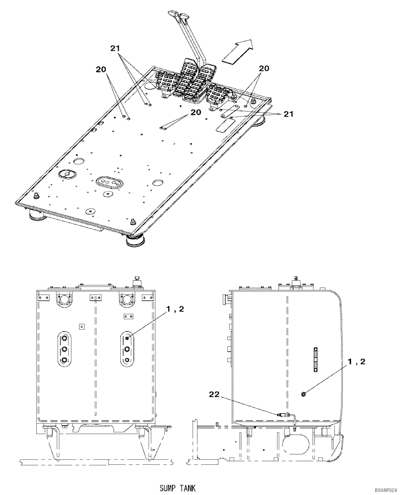 Схема запчастей Case CX700B - (08-67A) - PLUG (08) - HYDRAULICS