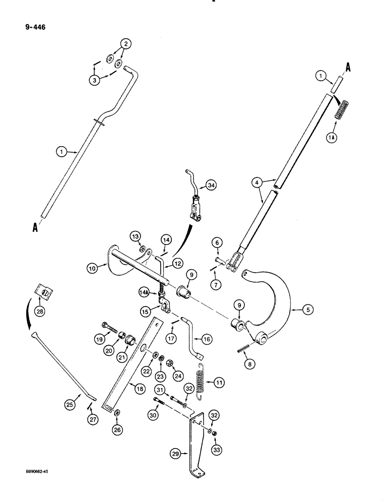 Схема запчастей Case 580K - (09-446) - LOADER ANTIROLLBACK CONTROL (09) - CHASSIS/ATTACHMENTS