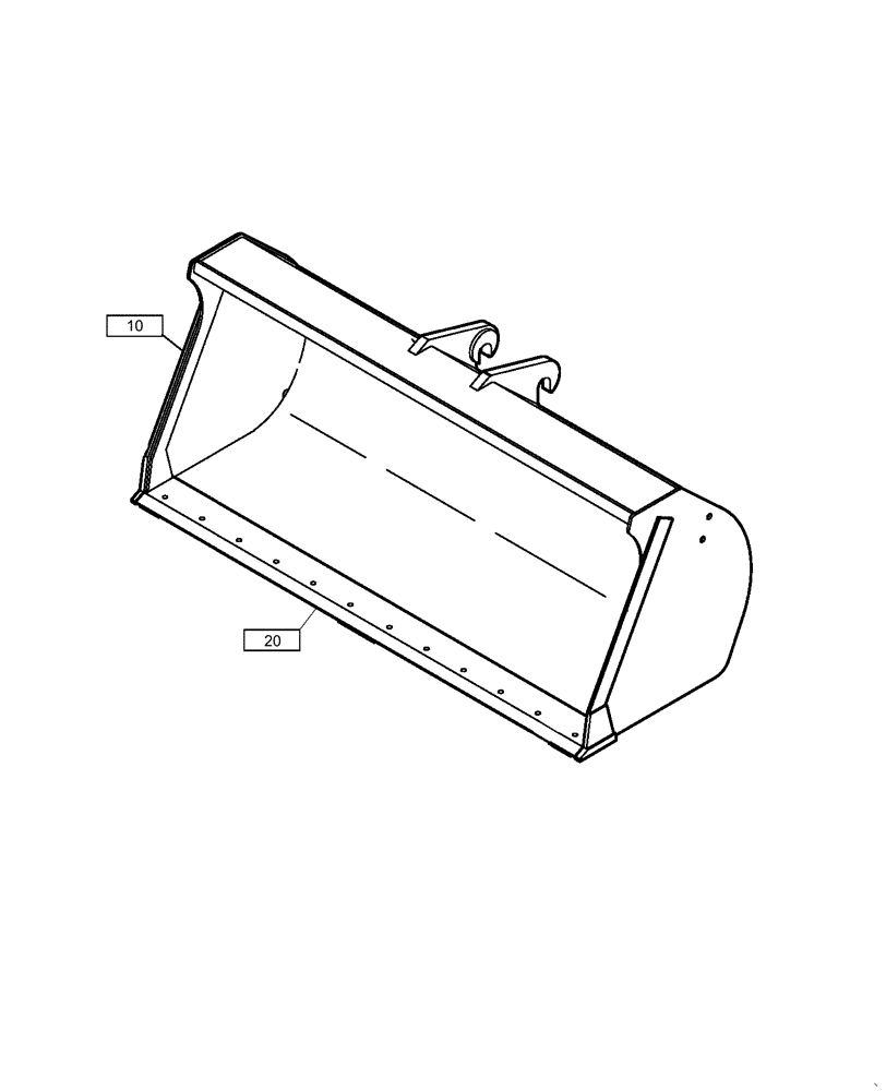 Схема запчастей Case 21D - (64.200[001]) - LOADING BUCKET INSTALL.MATERIAL 700L-1900MM (OPTION) (82) - FRONT LOADER & BUCKET