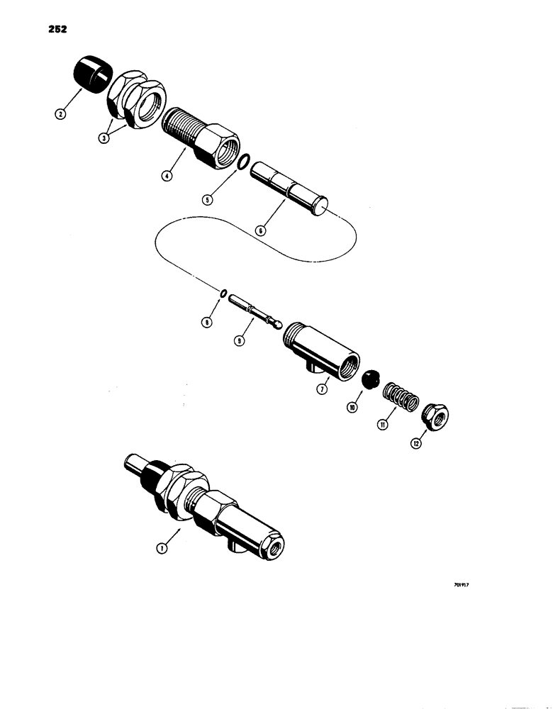 Схема запчастей Case 680E - (252) - BRAKE SYSTEM, L14818 CLUTCH CUTOUT VALVE (33) - BRAKES & CONTROLS