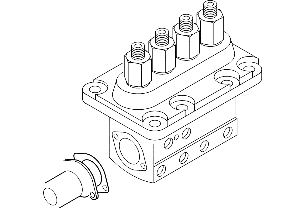 Схема запчастей Case 221D - (95.056[001]) - FUEL SYSTEM (S/N 581101-UP) (10) - ENGINE