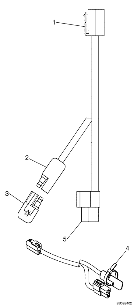 Схема запчастей Case SR175 - (55.11.068) - ALTERNATOR BACKFEED HARNESS (55) - ELECTRICAL SYSTEMS