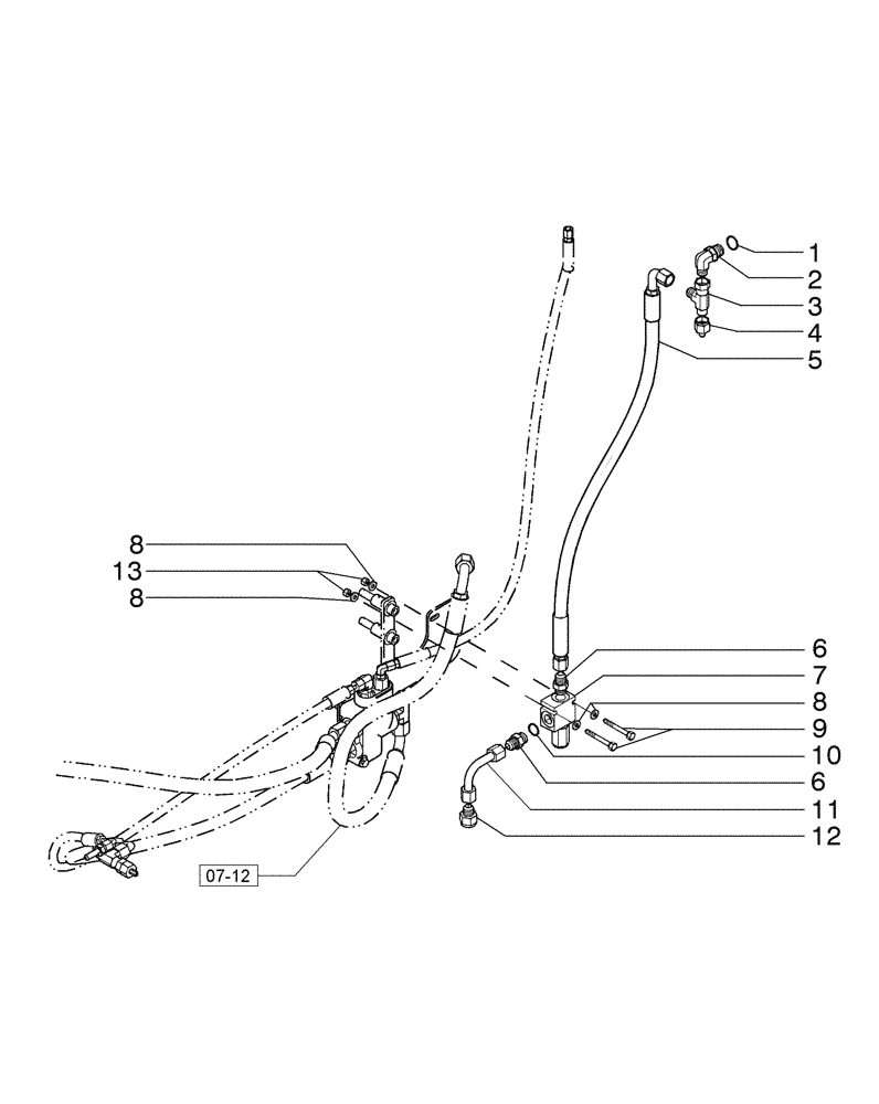 Схема запчастей Case 865B - (07-11[01]) - BRAKE - STEERING HYDRAULIC SYSTEM (07) - BRAKES