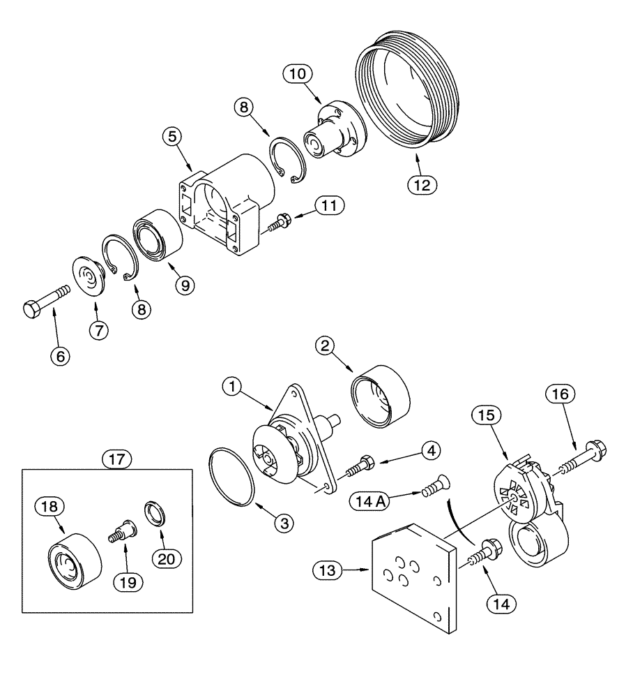 Схема запчастей Case 721C - (02-09) - WATER PUMP SYSTEM (02) - ENGINE