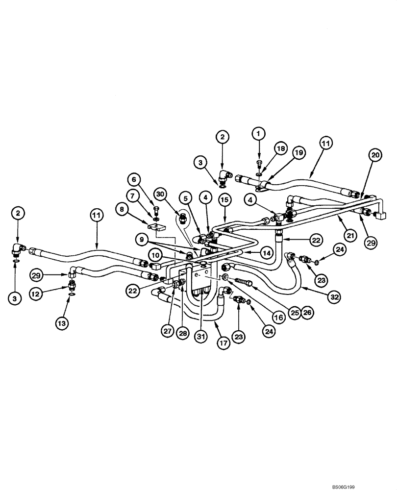 Схема запчастей Case 865 - (08.24[00]) - LINK HYDRAULIC CIRCUIT (08) - HYDRAULICS