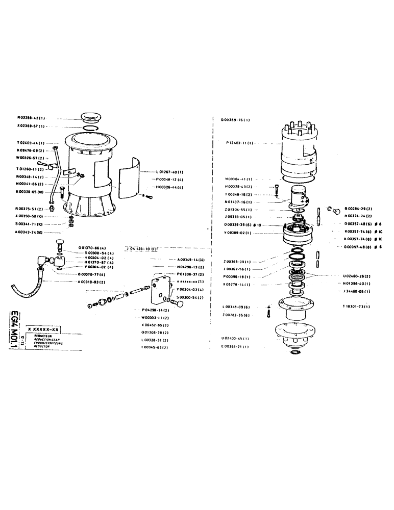 Схема запчастей Case GCK120 - (252) - REDUCTION GEAR 