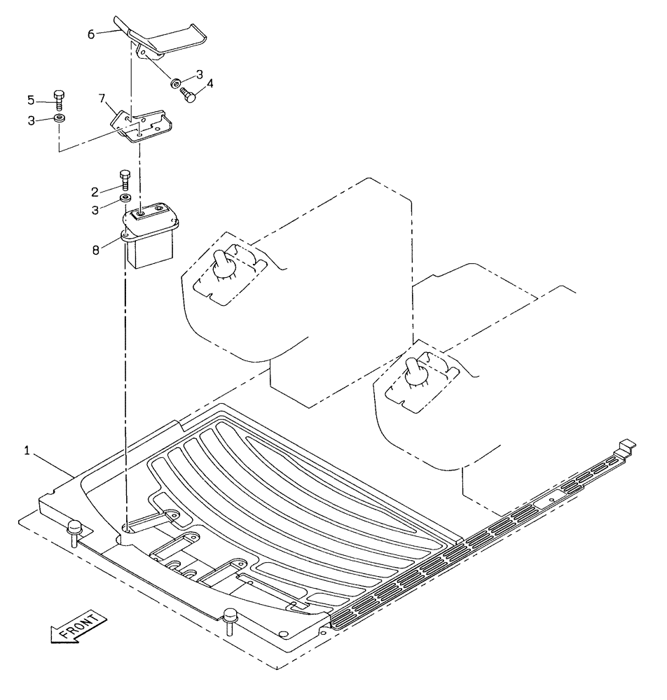 Схема запчастей Case CX350 - (09-041-00[01]) - OPTION CONTROL - OPERATORS COMPARTMENT - PICK HAMMER (09) - CHASSIS