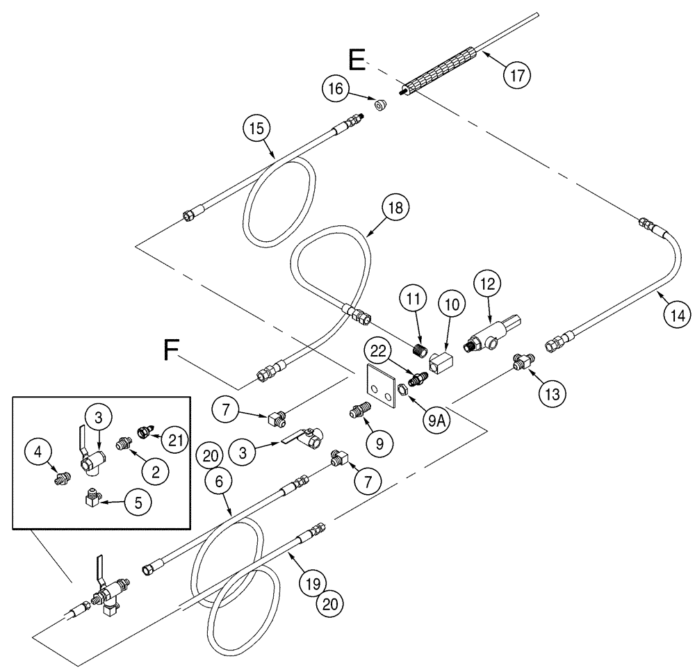 Схема запчастей Case BPG335 - (09-06) - BPG335 HOSES, CONNECTING 