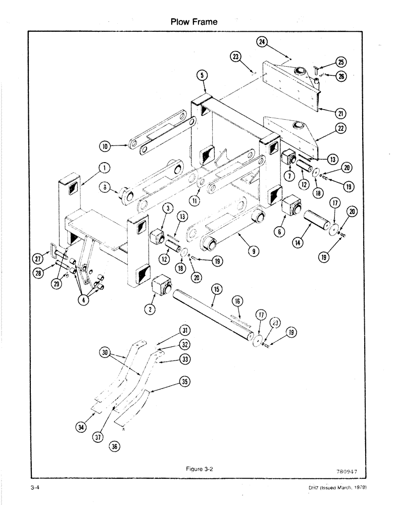 Схема запчастей Case DH7 - (3-04) - PLOW FRAME (89) - TOOLS