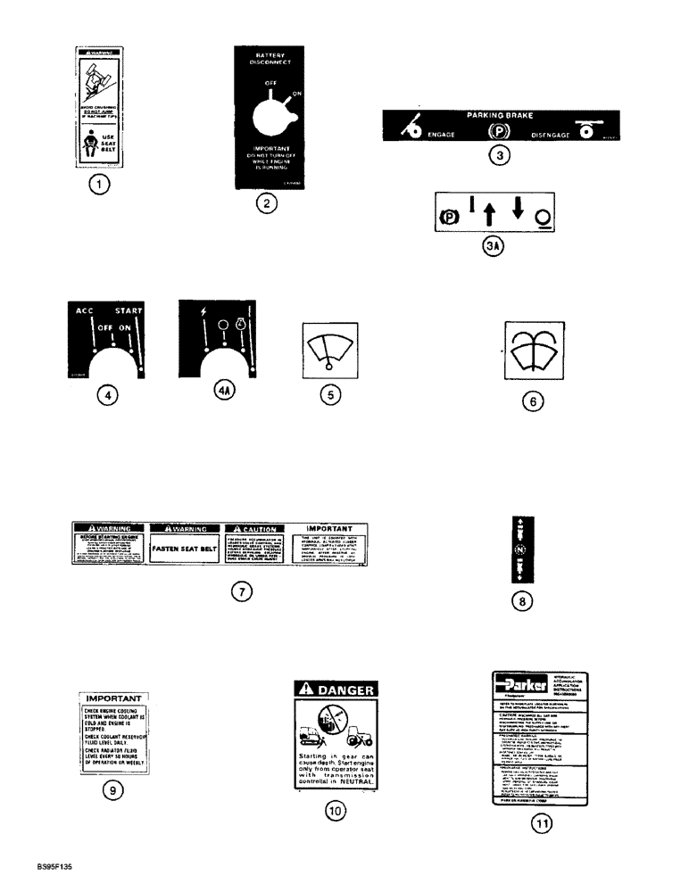 Схема запчастей Case 721B - (9-106) - DECALS (09) - CHASSIS/ATTACHMENTS