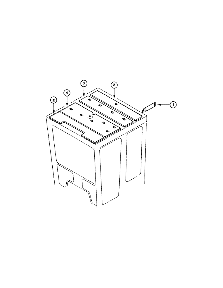 Схема запчастей Case 845 - (09-072[01]) - CAB - UPPER UPHOLSTERY (09) - CHASSIS