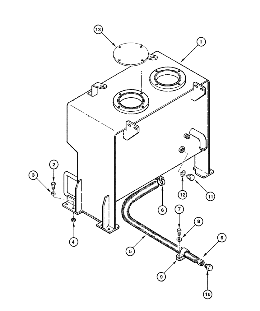 Схема запчастей Case 865 DHP - (8-002) - HYDRAULIC RESERVOIR ASSEMBLY (08) - HYDRAULICS