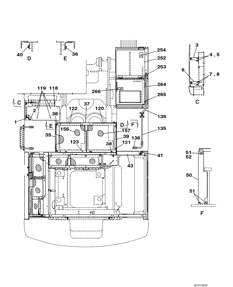 Схема запчастей Case CX800 - (09-09) - FRAMES, COVERS (09) - CHASSIS