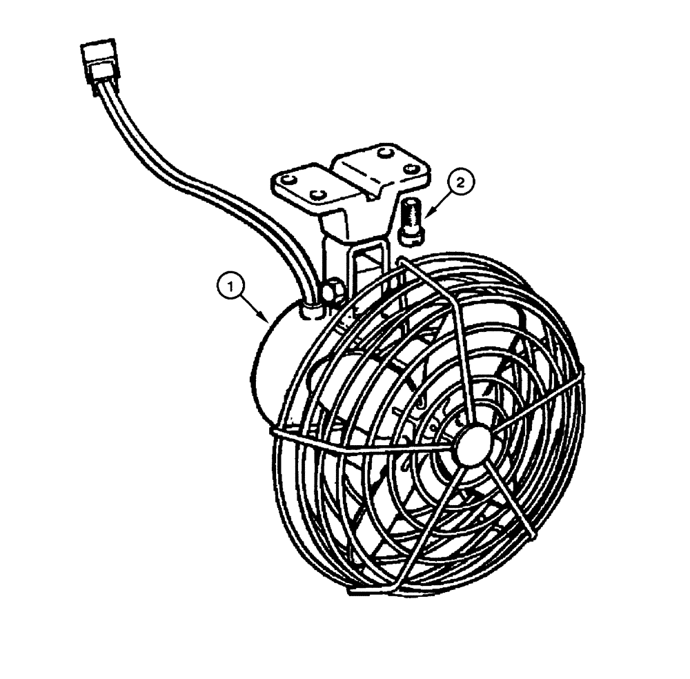 Схема запчастей Case 865 - (04.25[00]) - FAN - OPEN CAB (04) - ELECTRICAL SYSTEMS