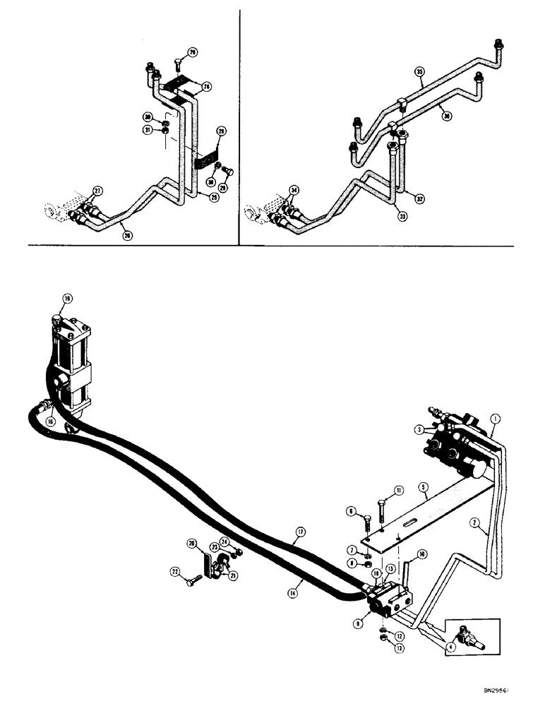 Схема запчастей Case 320 - (188) - SCARIFIER HYDRAULICS, (SERIAL NO. 3003851 AND AFTER) (07) - HYDRAULIC SYSTEM