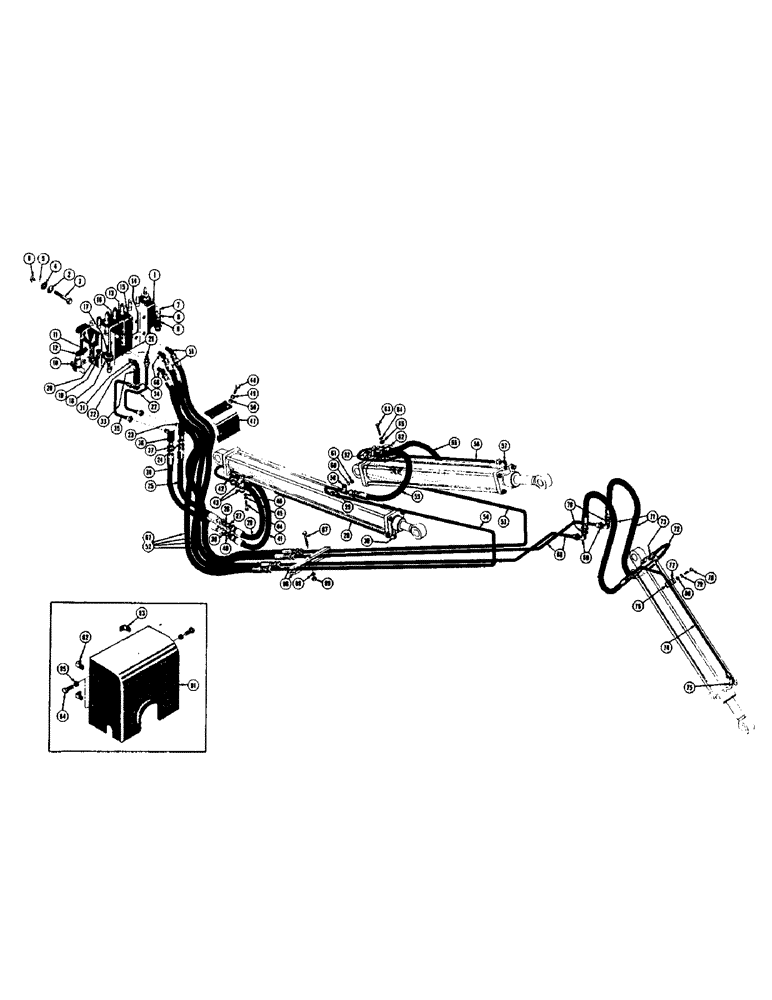 Схема запчастей Case 320 - (48) - BOOM, CROWD, AND BUCKET CYLINDER HYDRAULICS (CRAWLER TRACTOR) VALVE (00) - COMPLETE MACHINE