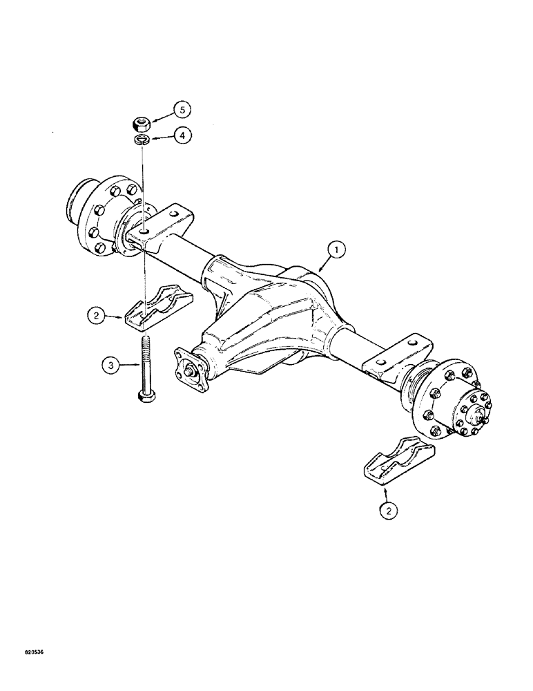 Схема запчастей Case W4 - (100) - FRONT AXLE MOUNTING (06) - POWER TRAIN