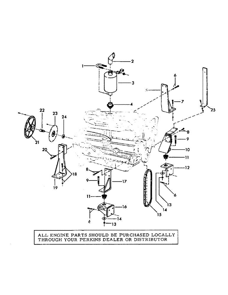 Схема запчастей Case 30YC - (C02) - PERKINS 6-354 DIESEL ENGINE (DROTT #58109) AND MOUNTED PARTS, *(USED WITH 35YC-EC UNITS ONLY) (01) - ENGINE