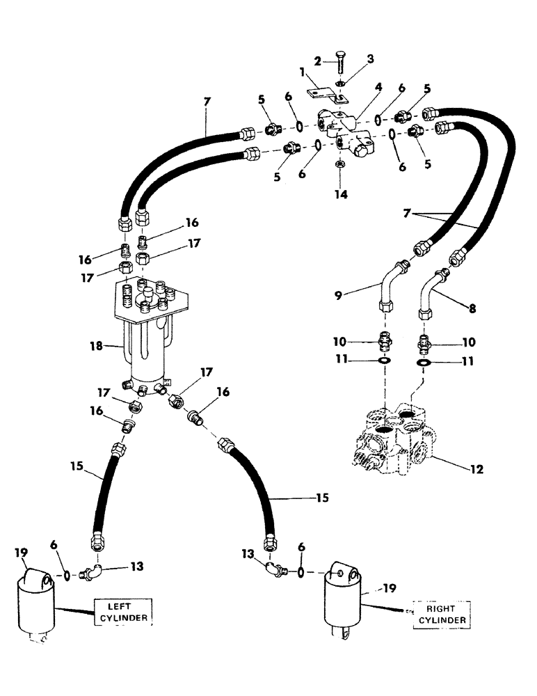 Схема запчастей Case 35YC - (083) - LEVELER HYDRAULICS, (USED ON UNITS WITH SERIAL NUMBER 300 THRU 596) (07) - HYDRAULIC SYSTEM