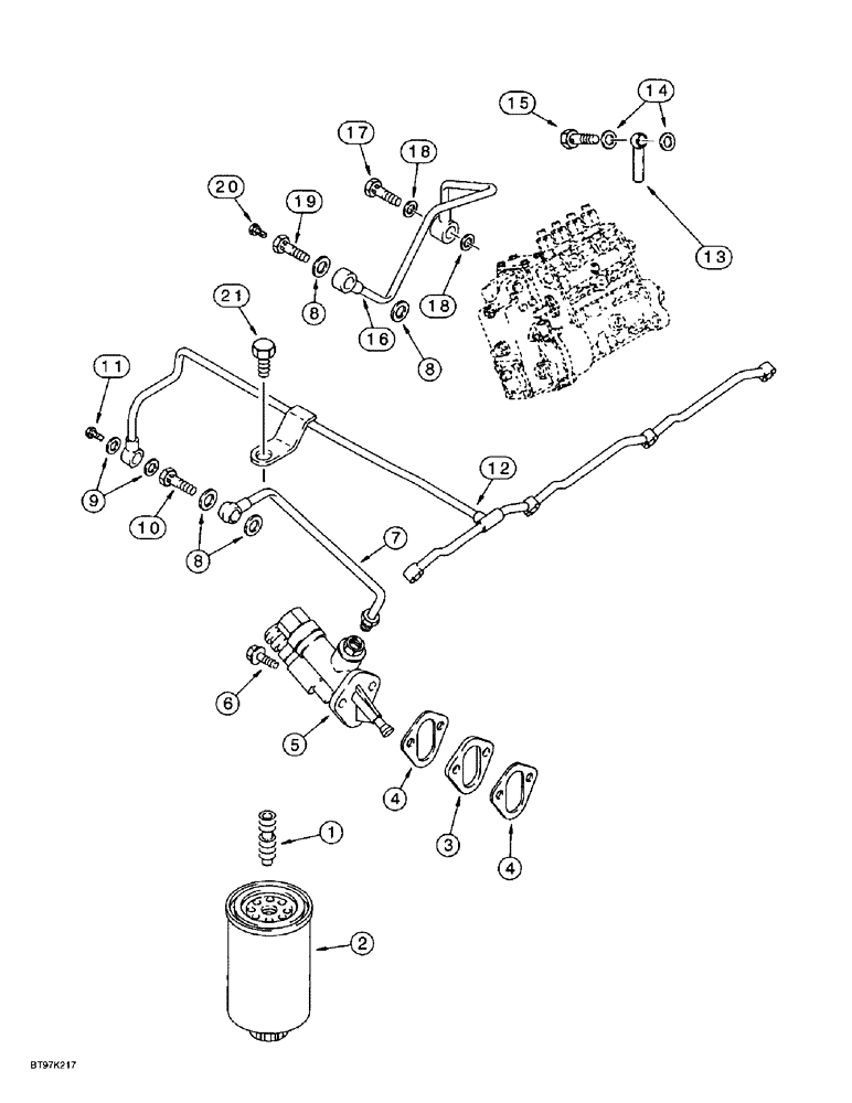 Схема запчастей Case 860 - (3-09A) - FUEL FILTER - 4T-390 EMISSIONS CERTIFIED ENGINE (03) - FUEL SYSTEM