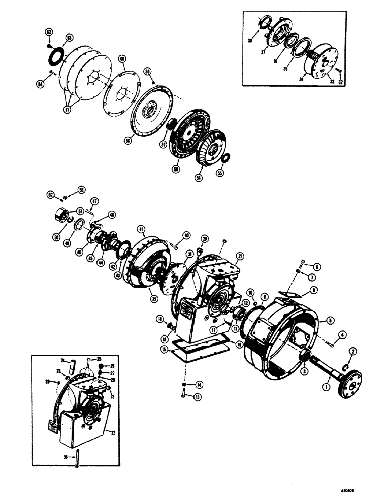 Схема запчастей Case 300 - (020) - D45635 TORQUE CONVERTER (03) - TRANSMISSION