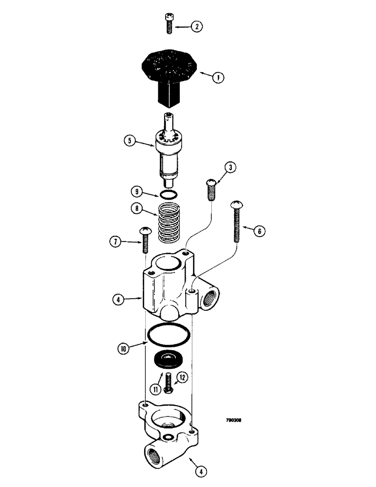 Схема запчастей Case W14 - (410) - L52178 PARKING BRAKE VALVE (07) - BRAKES