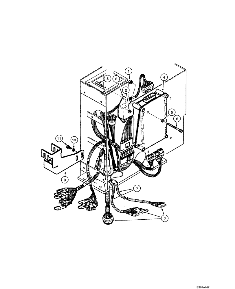 Схема запчастей Case 845 DHP - (04.09[00]) - ELECTRICAL SYSTEM - ELECTRONIC CONTROL UNIT (04) - ELECTRICAL SYSTEMS