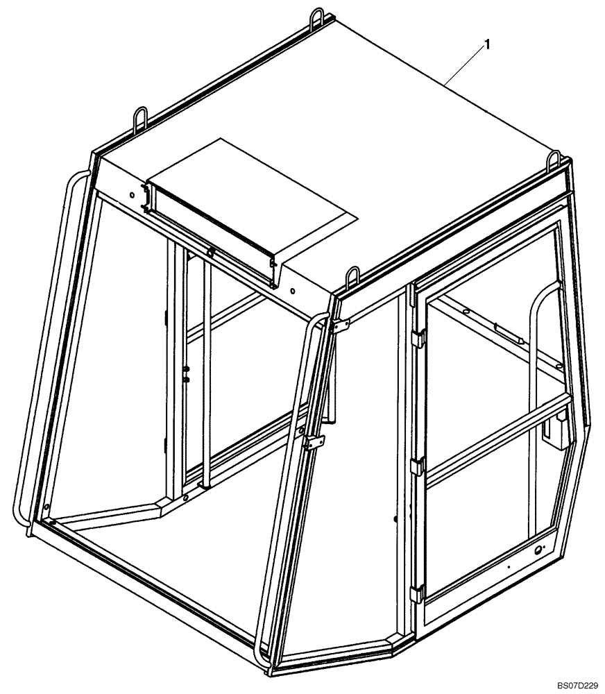 Схема запчастей Case SV210 - (12-015-00[00]) - WELDMENT, CAB (GROUP 160) (ND001404) (09) - CHASSIS/ATTACHMENTS