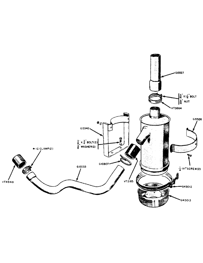 Схема запчастей Case 320 - (031) - DIESEL ENGINE, AIR CLEANER (02) - ENGINE