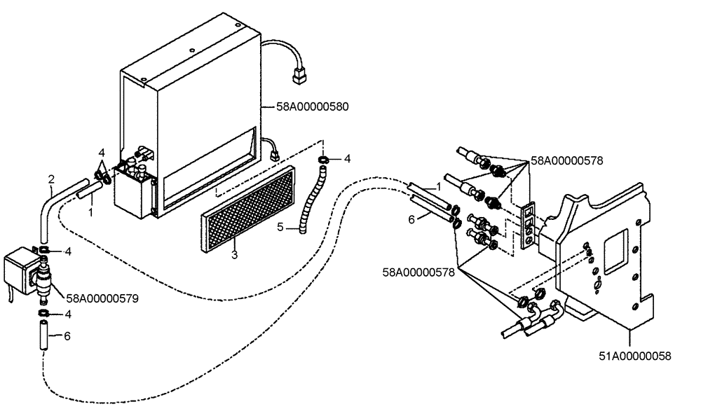 Схема запчастей Case 335B - (58A00000581[001]) - HEATER CIRCUIT, CAB (87581564) (10) - Cab/Cowlings